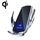 Q3 Staffa per telefono di ricarica wireless per auto magnetica a induzione a infrarossi con connettore magnetico Micro USB + 8 pin + Type-C / USB-C (argento)