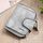 Vintage Nubuck Leather Ladies Portafoglio Type Type Breve Grouth Pochet Coin Pochette (grigio)