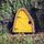 Cortile in legno Miniature Fairy Dwarf Door Decorazione albero (porta ovale (giallo))