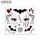 10 PCS Autoadesivi per il trasferimento dell'acqua Bambini Cartoon Cartoon Halloween Adesivi per tatuaggi divertenti Decorazione horror Adesivi facciali (FK-004)