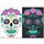 Adesivo per il viso con adesivi per tatuaggi divertenti luminosi bicolore di Halloween (FCY-003)