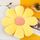 Piccola margherita fiore morbido cuscino elastico cuscino 72 cm (giallo)