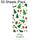 Autoadesivo sigillato del contenitore di regalo di rettangolo di Natale 4 borse (P5)