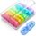 Contenitore di pillola per pillole arcobaleno 21-scomparto Box di pillola di una settimana (trasparente + colorato) Contenitore di pillola per pillole arcobaleno 21-scomparto Box di pillola di una settimana (trasparente + colorato)