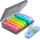 Contenitore di pillole per pillole arcobaleno 21-scomparto Box di pillola di una settimana (grigio + colorato) Contenitore di pillole per pillole arcobaleno 21-scomparto Box di pillola di una settimana (grigio + colorato)