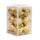 12pcs 4cm Christmas Ball Special Forma + Glitter + set luminoso (oro)