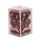12pcs 4cm Christmas Ball Special Shape + Glitter + Bright Set (Wine Red)