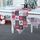 2 pezzi per decorazioni natalizia tavolo da stampa bandiera ristorante per feste di famiglia (reticolo)