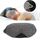Maschera per occhi per dormire traspirante regolabile con naso metallico (nero) Maschera per occhi per dormire traspirante regolabile con naso metallico (nero)