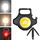 E-SMARTER W5133 mini portachiavi torcia portatile a luce forte, specifica: nero + treppiede