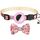 Collare per animali con fiocco stampato anti-smarrimento con campanello per AirTag (rosa) Collare per animali con fiocco stampato anti-smarrimento con campanello per AirTag (rosa)