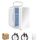 Frigorifero a doppio uso per auto da casa 4L 45W con specchio per trucco con luce touch, spina CN (bianco) Frigorifero a doppio uso per auto da casa 4L 45W con specchio per trucco con luce touch, spina CN (bianco)