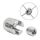 Clip fissa a croce per fune metallica da giardino in acciaio inox M12x5 316