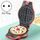 3-in-1 Teglia da forno elettrica multifunzione 3-in-1 Macchina per la colazione per panini con ciambelle Macchina per cialde Macchina per pizza, spina europea