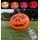 Decorazione gonfiabile del centro commerciale della casa stregata della barra di Halloween, dimensione: zucca d'ardore a 16 pollici