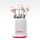 6 forchette + set di base in acciaio inossidabile sicuro portatile piccola forchetta (bianco)