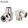 PL4-02 Connettore femmina con bloccaggio rapido trachea in rame nichelato LAIZE