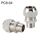 PC8-04 Connettore a raccordo rapido pneumatico dritto con riduttore in rame nichelato LAIZE