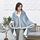 100x150 cm flanella ispessita coperta a scialle in rilievo coperta per aria condizionata per ufficio (blu nebbioso) 100x150 cm flanella ispessita coperta a scialle in rilievo coperta per aria condizionata per ufficio (blu nebbioso)