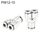 PW12-10 LAIZE PW Raccordo a raccordo rapido pneumatico a T tipo Y