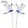 50PCS Simulazione Spina Asta Libellula Magnetica Decorazione Giardino Parete Casa(Blu)