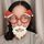 2 fermagli per capelli natalizi personalizzati con occhiali strani di Natale, colore: cappello di Natale glitterato a doppia faccia