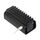 Per IQOS ILUMA Pentagram Rivet Leather Texture Flip Custodia per sigaretta elettronica con gancio (pelle nera + punte nere)