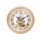 Orologio al quarzo trasparente in metallo Orologio ad ingranaggi Accessori fai-da-te Testa dell'orologio dorata da 148 mm