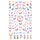 10pcs 3D Adesivo Farfalla Retro Colore Rosa Nail Art Sticker (F-624)