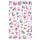 10pcs 3D Adesivo Farfalla Retro Rosa Color Nail Art Sticker (F-666)