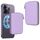 HS-005 MagSafe Borsa magnetica per carte con cerniera Adesivo posteriore per cellulare (viola chiaro)