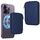 HS-005 MagSafe Borsa magnetica per carte con cerniera Adesivo posteriore per cellulare (blu) HS-005 MagSafe Borsa magnetica per carte con cerniera Adesivo posteriore per cellulare (blu)
