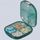 Mini organizer portatile multifunzionale per dispenser di pillole (verde trasparente) Mini organizer portatile multifunzionale per dispenser di pillole (verde trasparente)