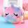 Mini colorato rotondo peluche portamonete rossetto cavo dati borsa portatile, stile: unicorno