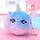 Mini borsa portatile colorata rotonda in peluche portamonete con rossetto e cavo dati, stile: unicorno con occhi grandi