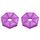 2 pezzi Portapillole settimanale portatile trasparente a prova di umidità con 7 griglie (viola)