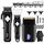 3 pezzi/set Uomo Home Hair Salon Tagliacapelli ad alta potenza (nero)