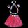 Costume da spettacolo di Hula di Halloween da 30 cm, decorazione per feste alle Hawaii, colore: gonna in erba + ghirlanda rossa