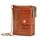 Baellerry D3261 Retro Multi-Slot per carte Portafoglio corto con doppia cerniera Portamonete (marrone scuro)