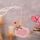 Decorazioni per feste a forma di alce in peluche in legno per albero di Natale (rosa)