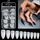 100 pezzi/scatola Stiletto Nail Tips Halloween Style Stiletto False Eagle Claw Art Nails (naturale)