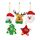 5 pezzi/borsa ciondolo albero di Natale cartone animato Babbo Natale alce pupazzo di neve pentagramma peluche bambole ornamenti appesi