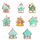8 pezzi/set di ciondoli per casette di Natale in PVC, decorazioni per alberi di Natale, disposizione della scena, oggetti di scena
