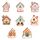 8 pezzi/set B PVC Natale Casa Pendenti Albero di Natale Decorazioni Scena Disposizione Puntelli