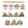 11 pezzi/set decorazioni natalizie per la casa pendenti in PVC ornamenti per alberi di Natale appesi scena disposizione puntelli