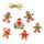 6 pezzi/set decorazioni natalizie a forma di omino di pan di zenzero pendenti in PVC ornamenti per albero di Natale da appendere alla scena