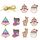 10 pezzi/set decorazioni natalizie a forma di pupazzo di neve di alce pendenti in PVC ornamenti per alberi di Natale appesi scena disposizione puntelli