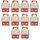 10 pezzi di scatole di caramelle di Natale in carta kraft, scatole di caramelle per borsette di Natale, stile: piccola base rossa