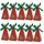 10 pezzi di scatole di caramelle di Natale triangolo Capodanno festa regalo di Natale scatola di carta per imballaggio, stile: guanti 10 pezzi di scatole di caramelle di Natale triangolo Capodanno festa regalo di Natale scatola di carta per imballaggio, stile: guanti