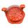 Macchina per triturare il pollo da 10 pollici con coperchio trasparente Strumento per triturare la carne antiscivolo (coperchio rotondo arancione)